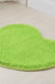 Feblilac Heart-shaped Solid Chenille Non-Slip Microfiber Shag Bathroom Rug Mat