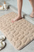 Feblilac Solid Cobblestone Coral Fleece Bathmat