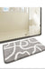 Feblilac Gray Geometric Pattern Tufted Bathroom Mat Toilet U-Shaped Floor Mat