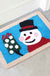 Feblilac Snowman Blue Ground Christmas Bath Mat