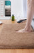 Feblilac Rectangular Solid Long Plush Tufted Bath Mat