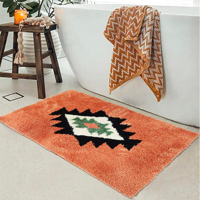 Feblilac Bohemia Geometric Tufted Bath Mat