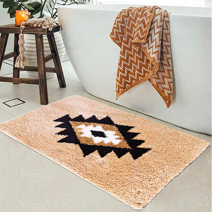 Feblilac Bohemia Geometric Tufted Bath Mat