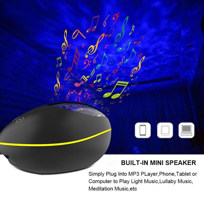 Coversage Ocean Wave Projector LED Night Light Bluetooth-compatible USB Remote Control Music Player Speaker Aurora Projection Coversage Ocean Wave Projector LED Night Light Bluetooth-compa