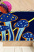 Feblilac Dark Blue Mushroom Nylon Door Mat