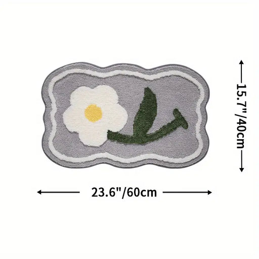 Feblilac Back To Nature Flower Bath Mat Home Decor