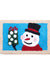 Feblilac Snowman Blue Ground Christmas Bath Mat