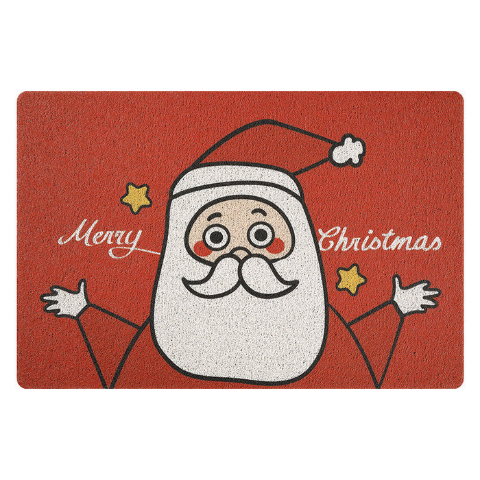 Feblilac Cute Christmas Door Mat Front Door Entrance Rug