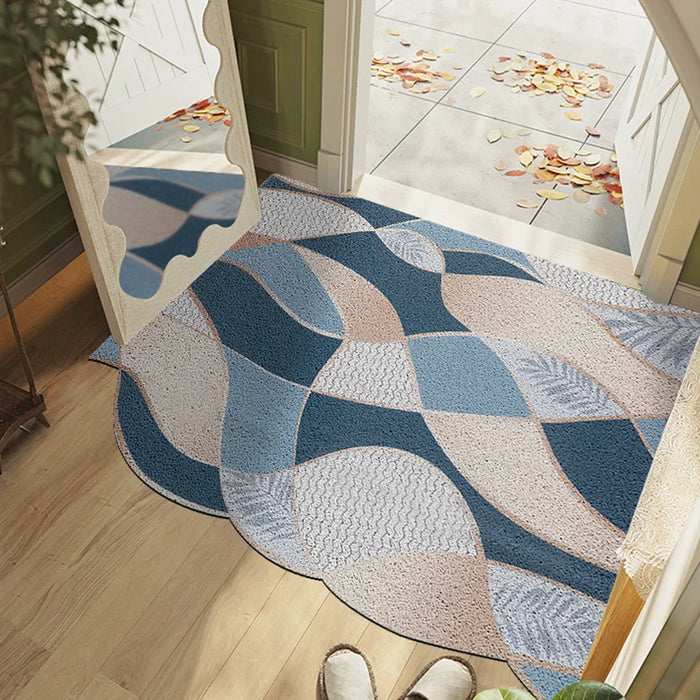 Feblilac Irregular Geometric Shadow PVC Coil Door Mat