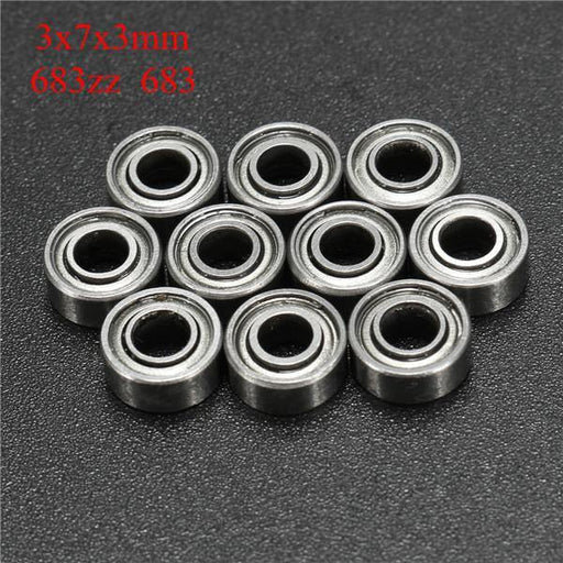 10pcs 683ZZ 3x7x3mm Ball Bearings Deep Groove Double Shielded Miniature Ball Bearing