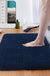 Feblilac Rectangular Solid Long Plush Tufted Bath Mat