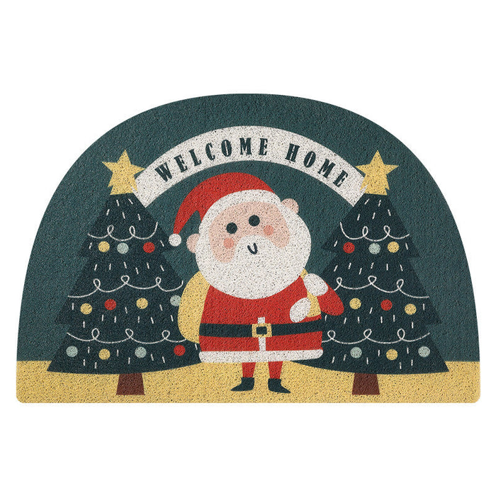 Feblilac Cute Christmas Door Mat Front Door Entrance Rug