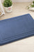 Feblilac Rectangular Solid Line Pattern Memory Foam Tufted Bath Mat