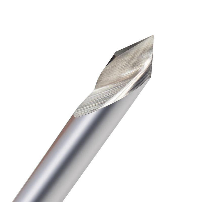 Drillpro 3.175mm Shank Engraving Bit End Milling Cutter 20/30/45/60 Degrees Tip 0.1 0.2 0.3mm Carbide 3D Milling Bit Woodworking Carving