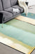 Teal Bedroom Rug Modern Abstract Colorblock Pattern Area Rug Polyester Washable Carpet