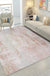 Modern Abstract Rug Light Pink Polyester Rug Washable Non-Slip Backing Area Rug for Bedroom