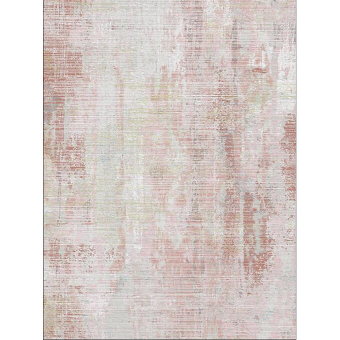 Modern Abstract Rug Light Pink Polyester Rug Washable Non-Slip Backing Area Rug for Bedroom