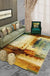 Creative Abstract Rug Brown Modern Rug Polyester Washable Area Rug for Bedroom