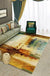 Creative Abstract Rug Brown Modern Rug Polyester Washable Area Rug for Bedroom