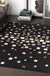 Black Bedroom Rug Novelty Plaid Pattern Area Rug Polyester Non-Slip Backing Pet Friendly Carpet