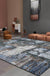 Whitewash Abstract Rug Grey Industrial Rug Polyester Washable Anti-Slip Backing Area Rug for Living Room