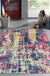 Stylish Abstract Rug Multicolor Industrial Rug Polyester Washable Anti-Slip Backing Area Rug for Living Room