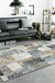 Grey Bedroom Rug Novelty Color Block Pattern Area Rug Polyester Non-Slip Pet Friendly Carpet