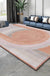 Pink Bedroom Rug Novelty Color Block Arc Circle Pattern Area Rug Polyester Non-Slip Backing Stain-Resistant Carpet