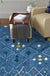 Novelty Living Room Rug in Blue Geometric Diamond Print Rug Polyester Washable Stain-Resistant
Washable Area Rug