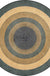 Rustic Concentric Circles Pattern Rug Yellow and Green Polyester Rug Machine Washable Non-Slip Area Rug for Living Room