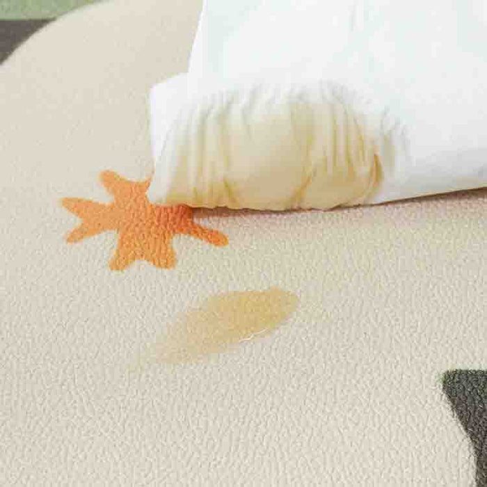 Feblilac Flower PVC Leather Kitchen Mat