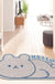 Feblilac Cute Round Rabbit PVC Coil Door Mat