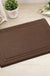 Feblilac Rectangular Solid Line Pattern Memory Foam Tufted Bath Mat