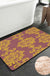 Feblilac Baroque Style One Big Flower Tufted Bath Mat