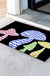 Feblilac Black Background Color Mushroom PVC Coil Door Mat