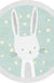 Kids Cartoon Rabbit Pattern Rug Green Polyester Rug Washable Anti-Slip Backing Area Rug for Home Decoration