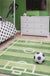 Kids Bedroom Rug in Green Sports Football Field Print Rug Polyester Non-Slip Backing Washable Area Rug