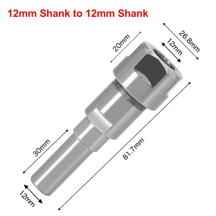 8mm 12mm 1/2 Inch Shank Router Bit Extension Rod Collet Engraving Machine Extension Milling Cutter for Wood