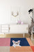 Kids Dog Pattern Rug Multicolor Vinyl Rug Washable Anti-Slip Backing Area Rug for Home Decoration