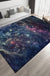 Modern Living Room Rug in Blue Outer Space Galaxy Print Rug Polyester Non-Slip Backing Area Rug