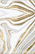 Modern Living Room Rug in White and Gold Abstract Swirl Line Print Rug Polyester Machine Washable Area Rug