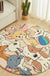 Stylish Cartoon Dog Pattern Rug Yellow Kids Rug Polyester Washable Non-Slip Area Rug for Nursery