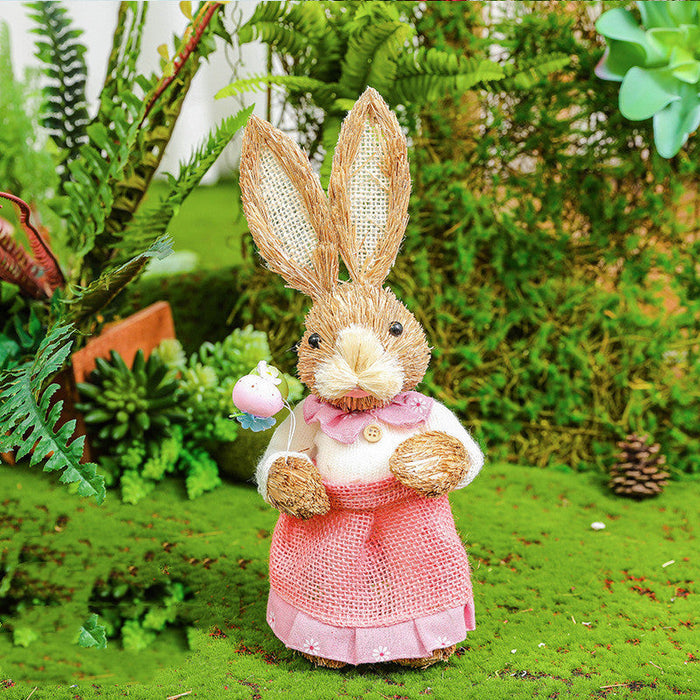 Easter Rabbit Decoration Ornaments Kindergarten Courtyard rabbit Decoration Garden Plant Corner