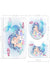 4pc Mermaid Print Bath Mat AndShower Curtain