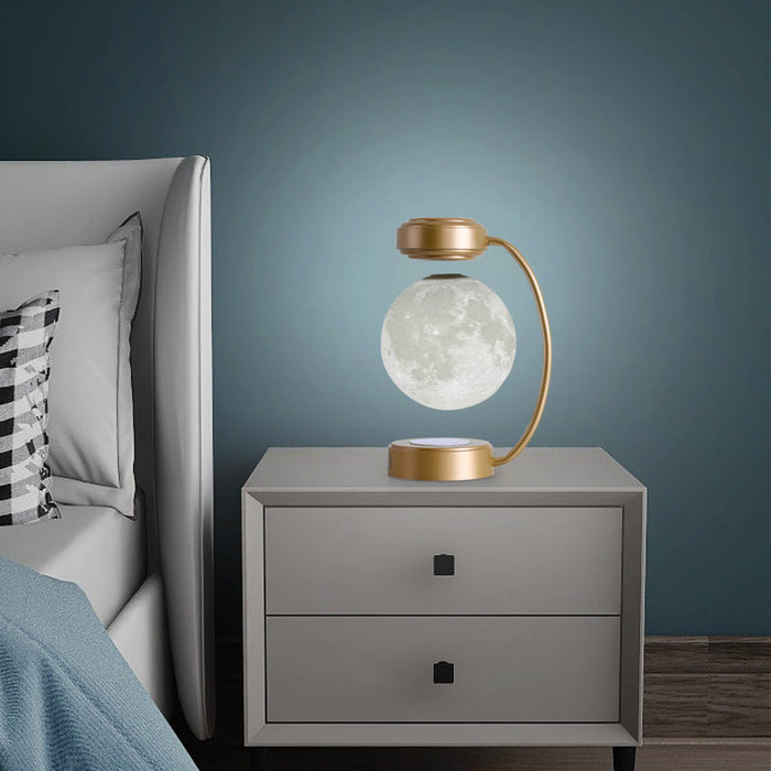 Creative Personality Magnetic Levitation Moon Lamp For home Bedside Table Lamp