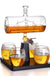 Glass Sailing Wine Bottle Borosilicate Glass Wine Container