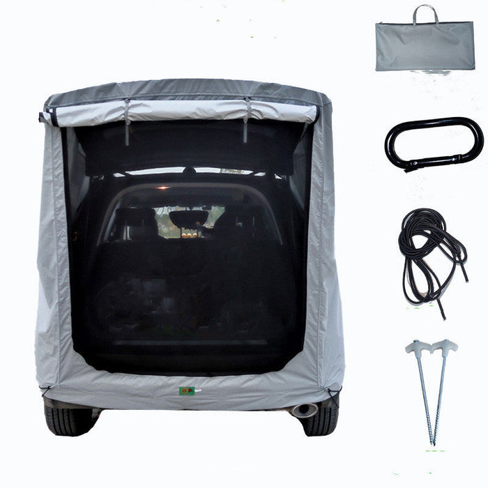 Car Trunk Extension Tent At The Rear Of The Car