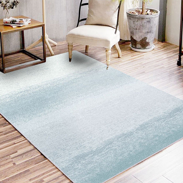 Casual Ombre Rug Green and Blue Synthetic Rug Machine Washable Non-Slip Area Rug for Bedroom