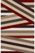 Novelty Living Room Rug in Brown Geometric Stripe Print Rug Polyester Non-Slip Backing Washable Area Rug