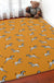 Orange Child's Room Rug Kids Animal Zebra Pattern Area Rug Polyester Stain-Resistant Carpet